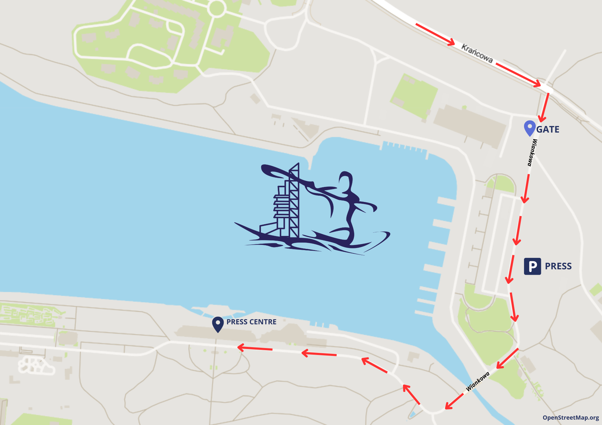 PRESS CENTRE map